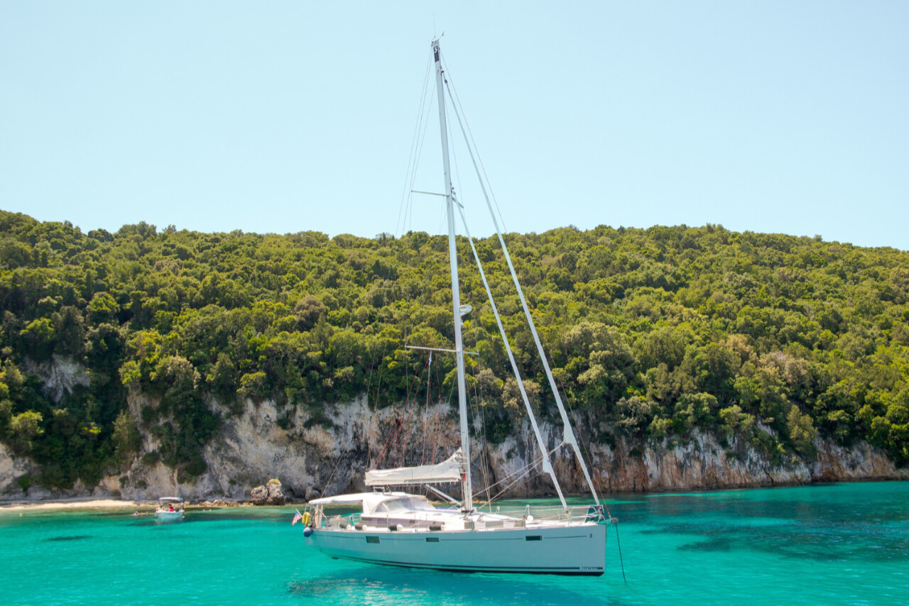 Sailing Yacht anchored in Zadar region