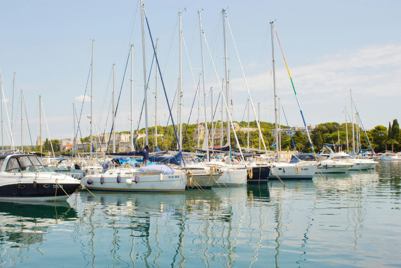 The harbor of Pula