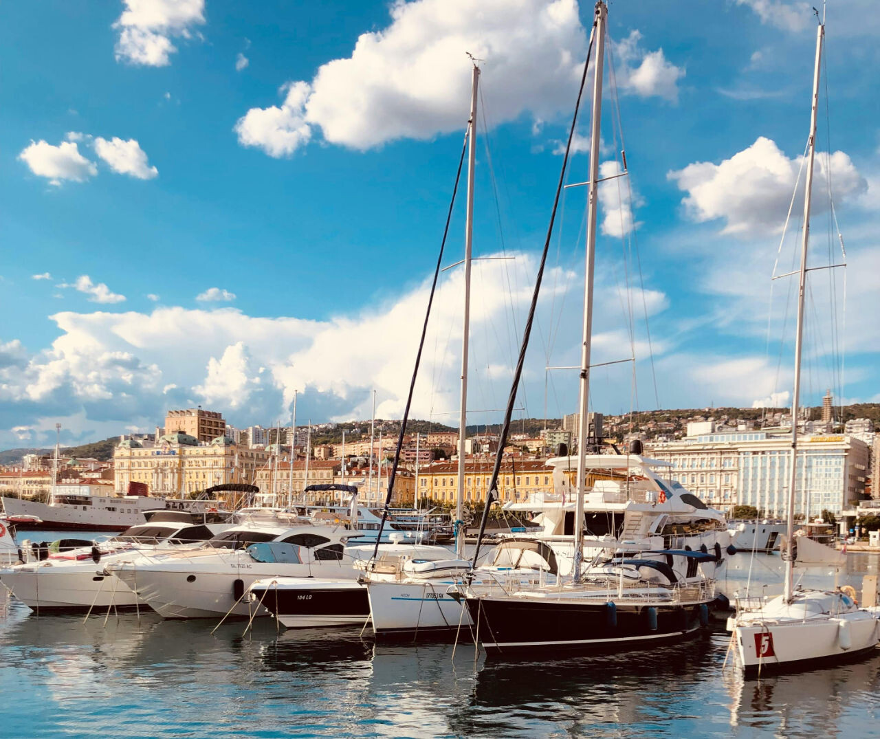Boats in Rijeka harbor
