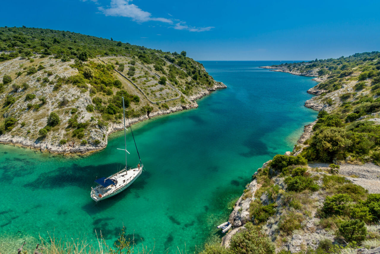 Sailing Yacht close to Trogir