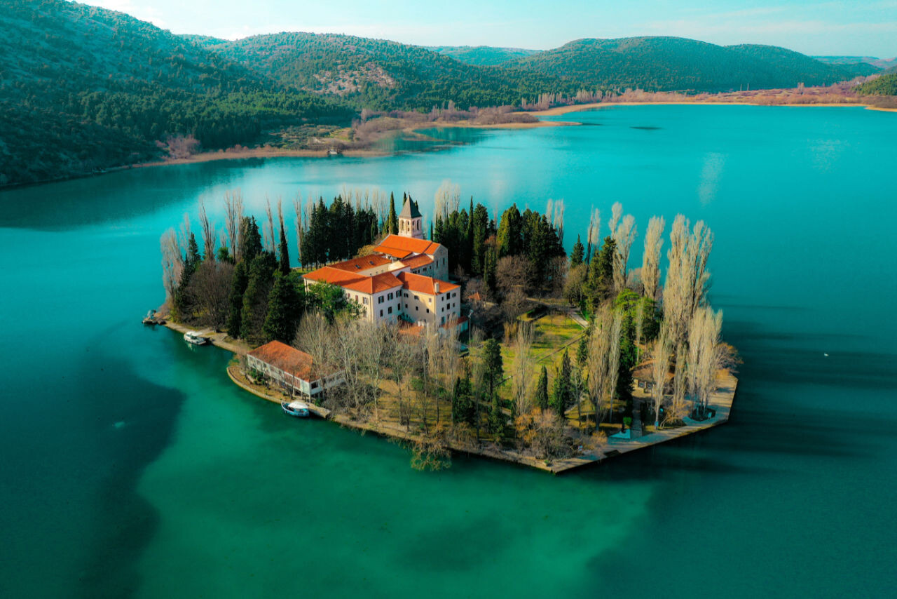 Visovac Island, National park Krka, Croatia