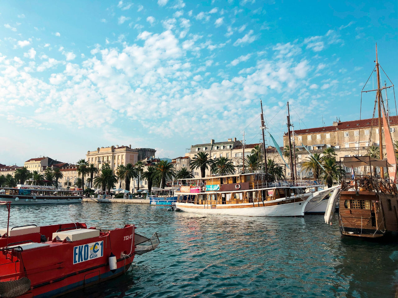 Boats in Split harbor