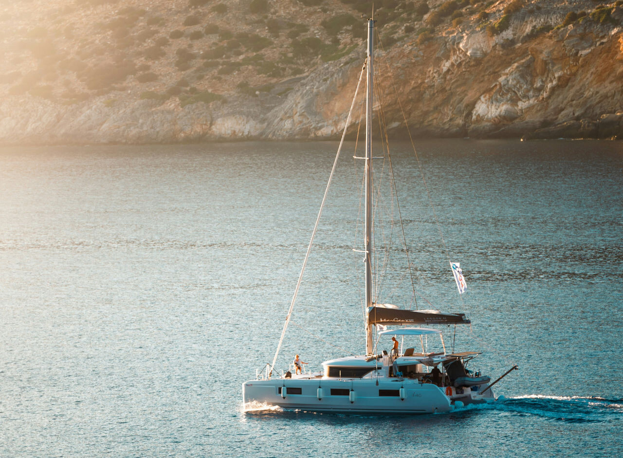 Sailing into the sunset in Istria region