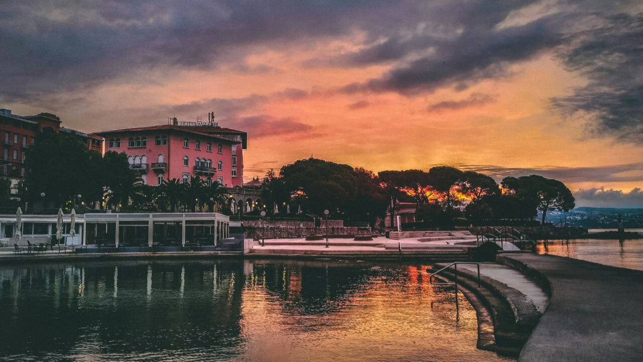 Sonnenuntergang im schönen Opatija, Region Kvarner