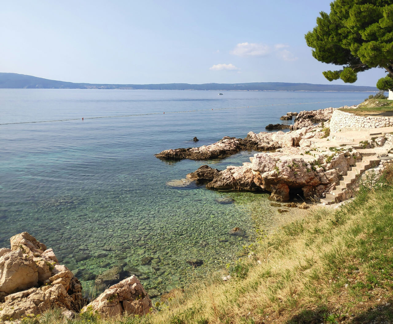 Beautiful shore in Novi Vinodolski, Croatia.